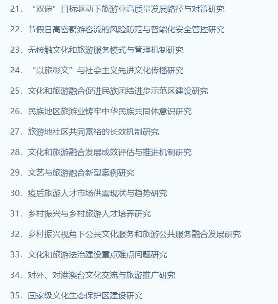 2022年文化和旅游宏观决策课题申报已开始，注意时间91学术