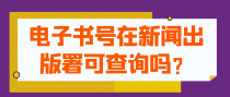 电子书号在新闻出版署可查询吗？