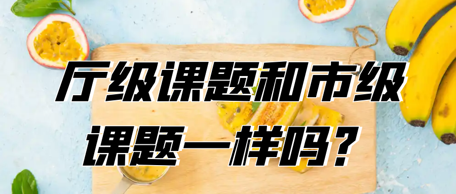 厅级课题和市级课题一样吗？91学术