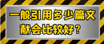 一般引用多少篇文献会比较好？