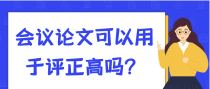 会议论文可以用于评正高吗？